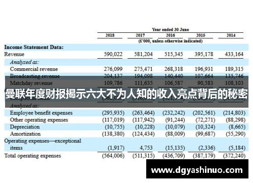 曼联年度财报揭示六大不为人知的收入亮点背后的秘密